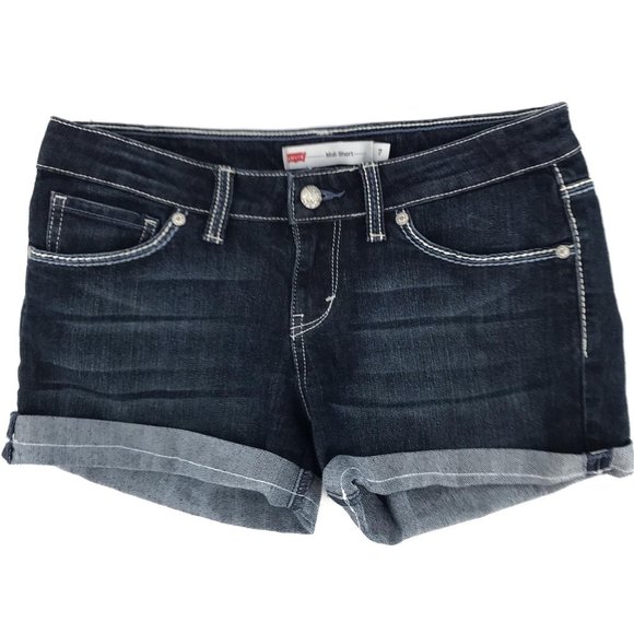 Levi’s Midi Short Cuffed Shorts 7 - Picture 1 of 8